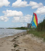 sailboat and beach photo